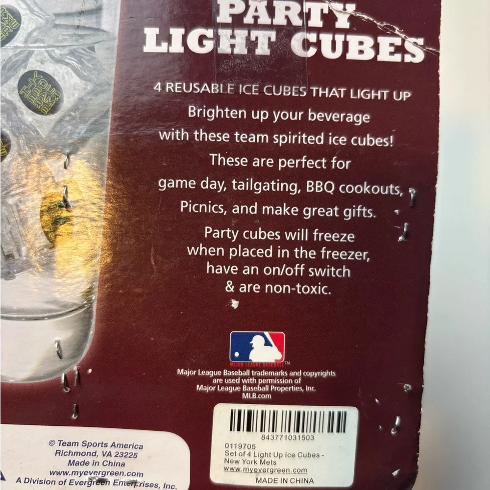 Party‎ Light Cubes Set of 4 light up ice cubes new york mets